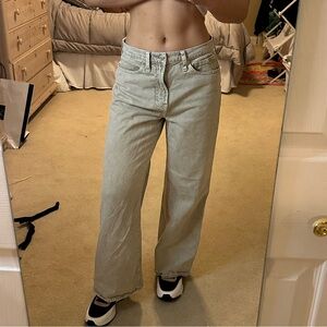 GAP Women's High Rise Wide-Leg Jeans